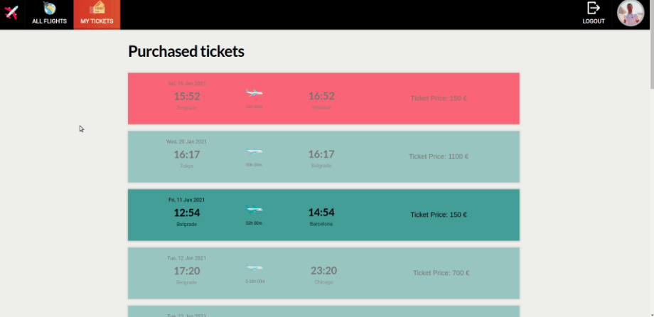 airtickets screenshot